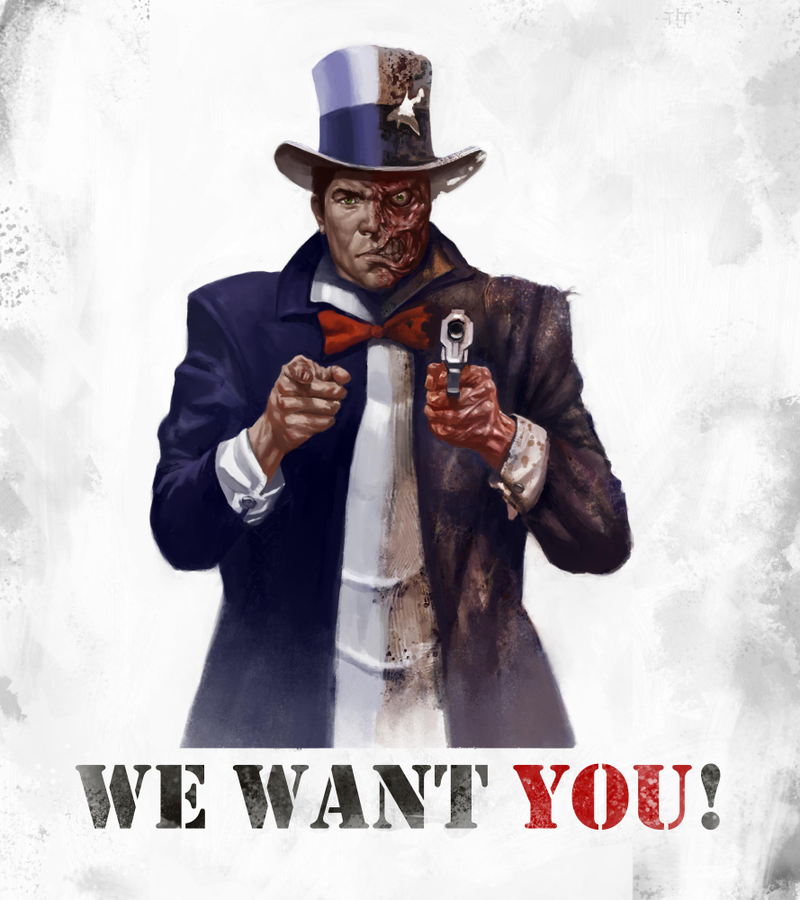 Illustration for article titled Two-Face Wants You